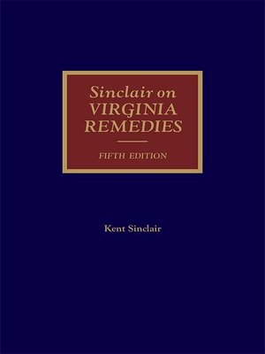 cover image of Virginia Remedies